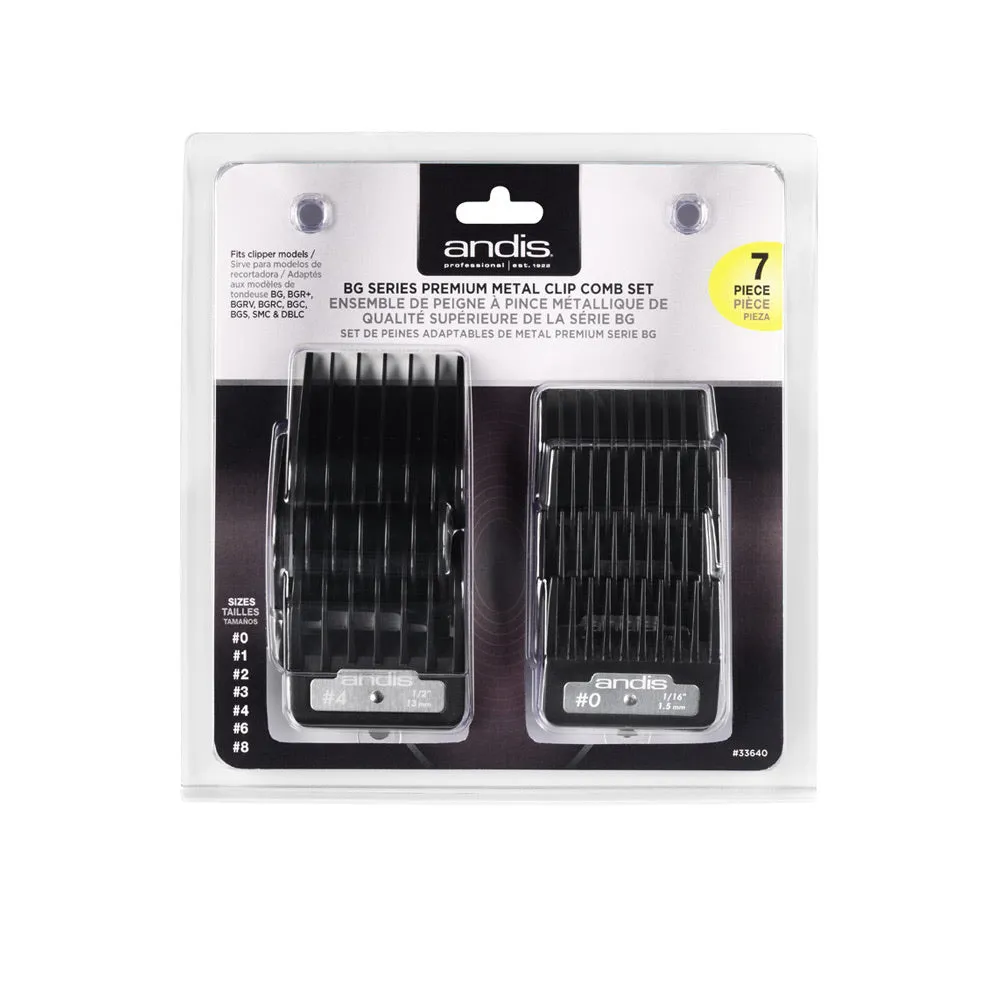 Andis BG Series Premium Metal Clip Comb Set