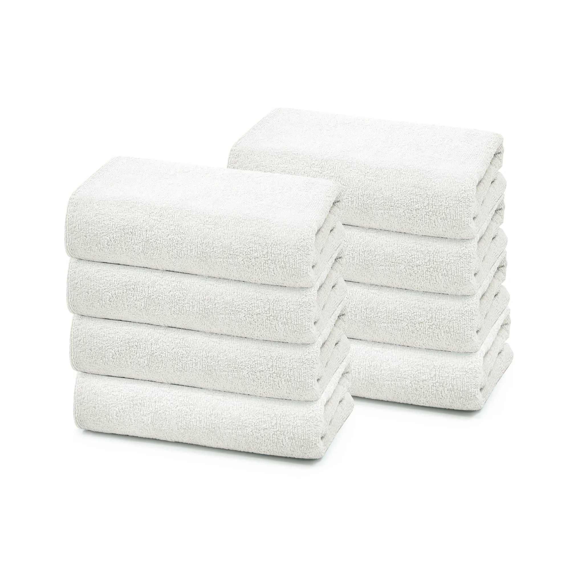 Anko Australia 100% Cotton 350 GSM Madison Face Towel | Set of 8 | Super-Soft, Absorbent, Quick-Drying | White Towel for Men, Women & Kids | 30x30 cm |Travel, Gym, Spa Towel