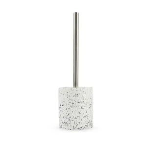 Anko Polyresin & Stone Toilet Brush Holder with Brush| Brushes for Bathroom Cleaning | Terrazzo Look Bathroom Organizer|Toiletbrush Holder for Washroom |