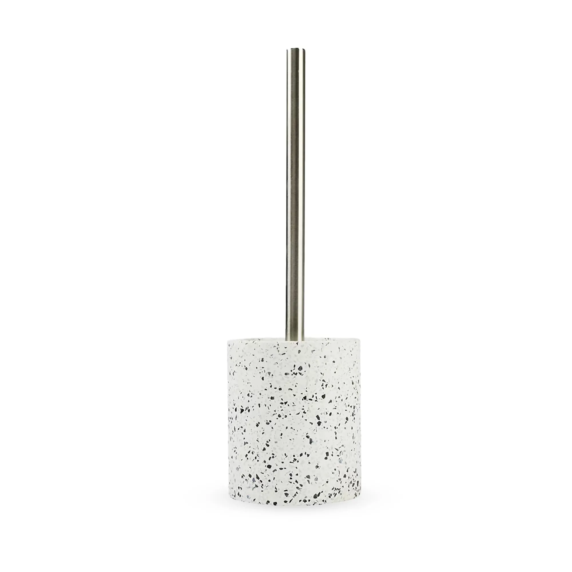 Anko Polyresin & Stone Toilet Brush Holder with Brush| Brushes for Bathroom Cleaning | Terrazzo Look Bathroom Organizer|Toiletbrush Holder for Washroom |