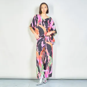 Artistic wave flow wide-leg pants wholesale