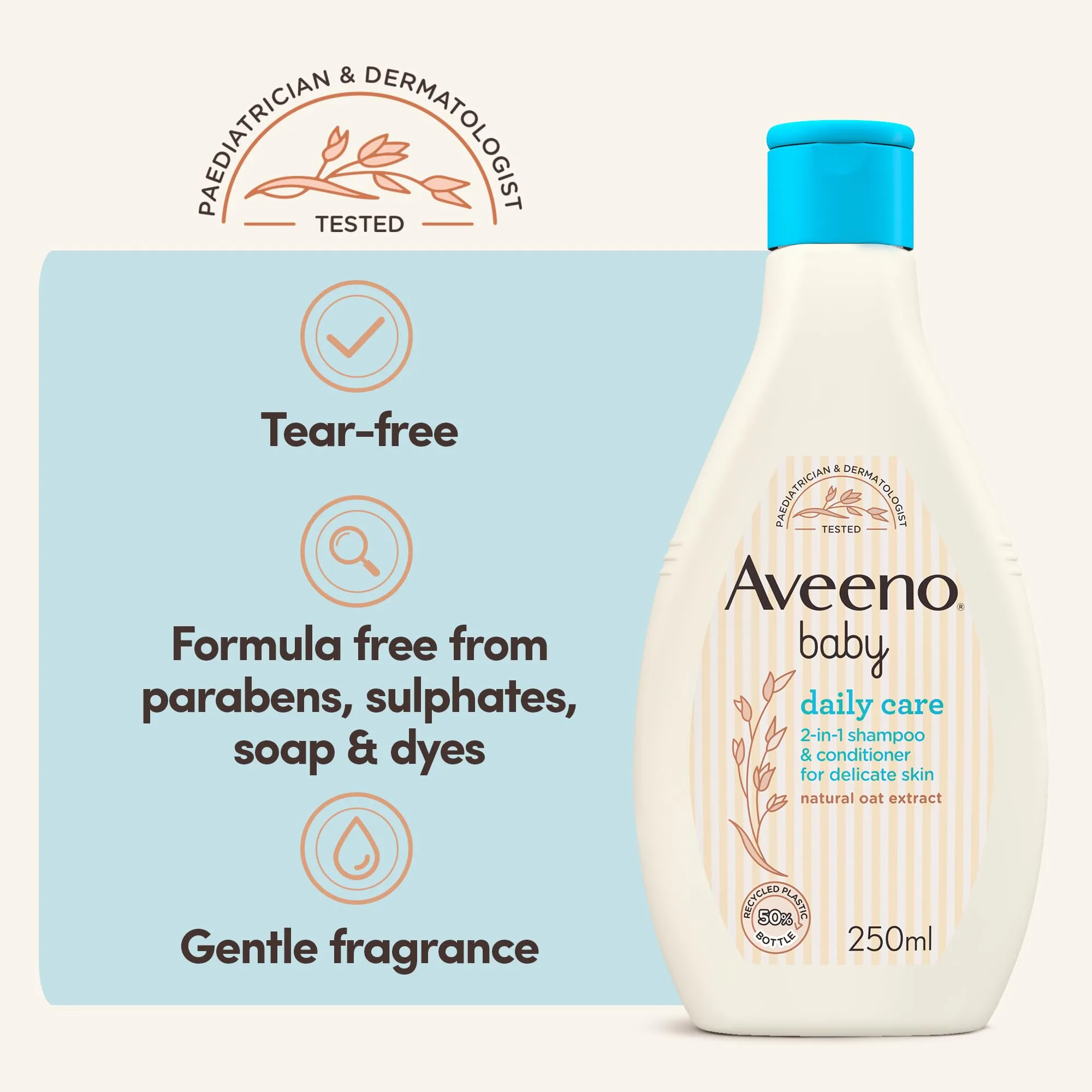 Aveeno Baby Daily Care 2-in-1 Shampoo and Conditioner 250 ml