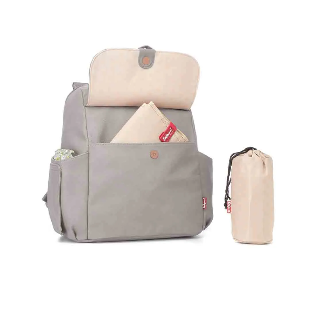 Babymel Robyn PU Changing Backpack - Pale Grey