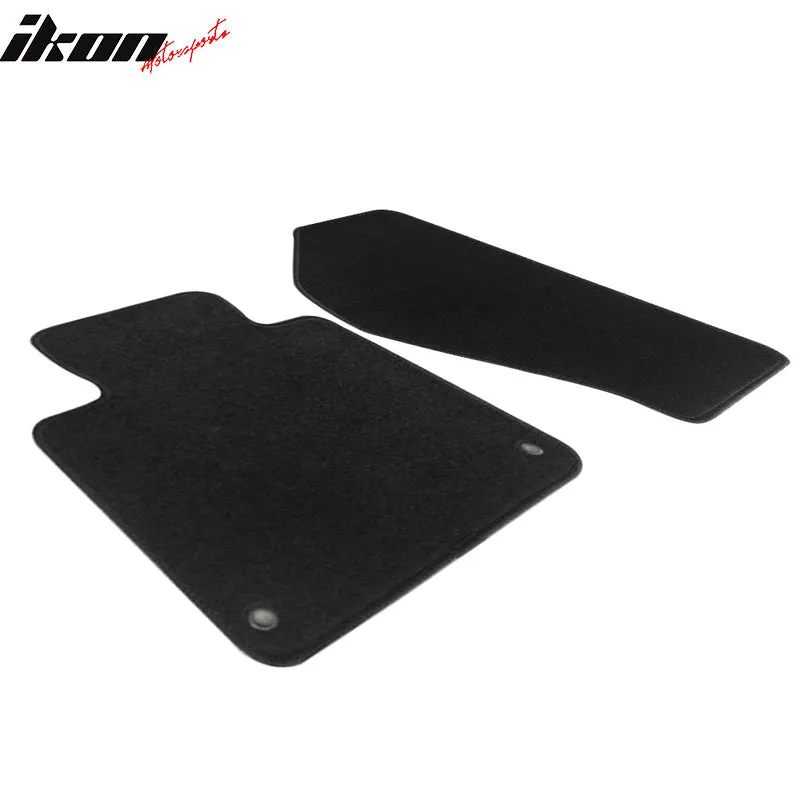 Car Floor Mat for 2000-2008 Honda S2000 Black Carpet 2PC Nylon