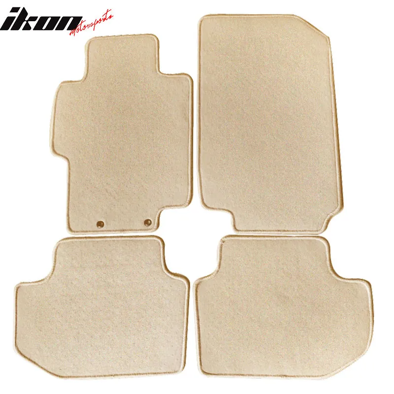 Car Floor Mat for 2003-2007 Honda Accord Beige Carpet 4PC Nylon