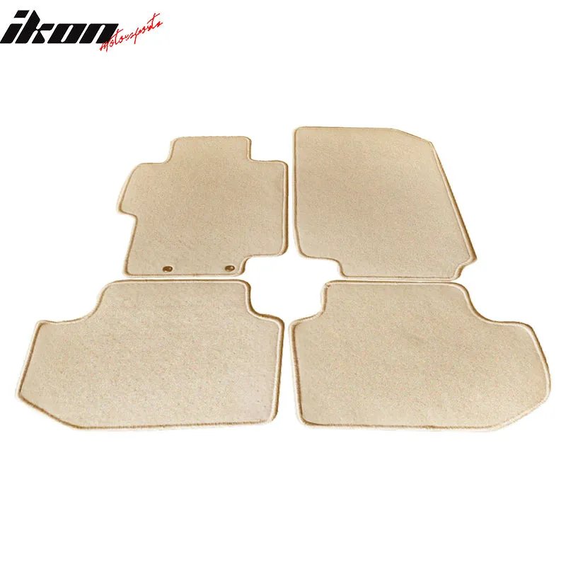 Car Floor Mat for 2003-2007 Honda Accord Beige Carpet 4PC Nylon