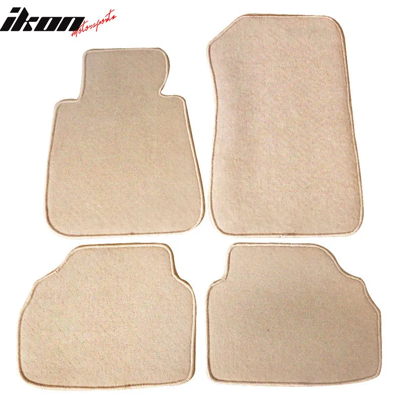 Car Floor Mat for 2006-2011 BMW E90 3 Series Beige Carpet 4PC Nylon