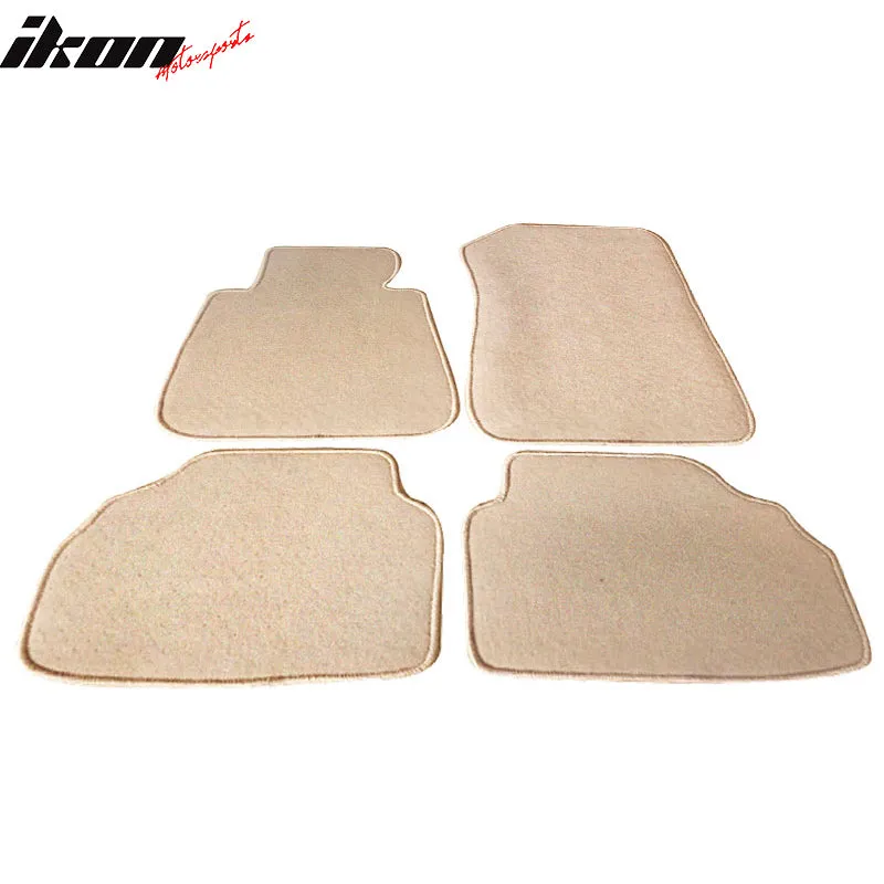 Car Floor Mat for 2006-2011 BMW E90 3 Series Beige Carpet 4PC Nylon