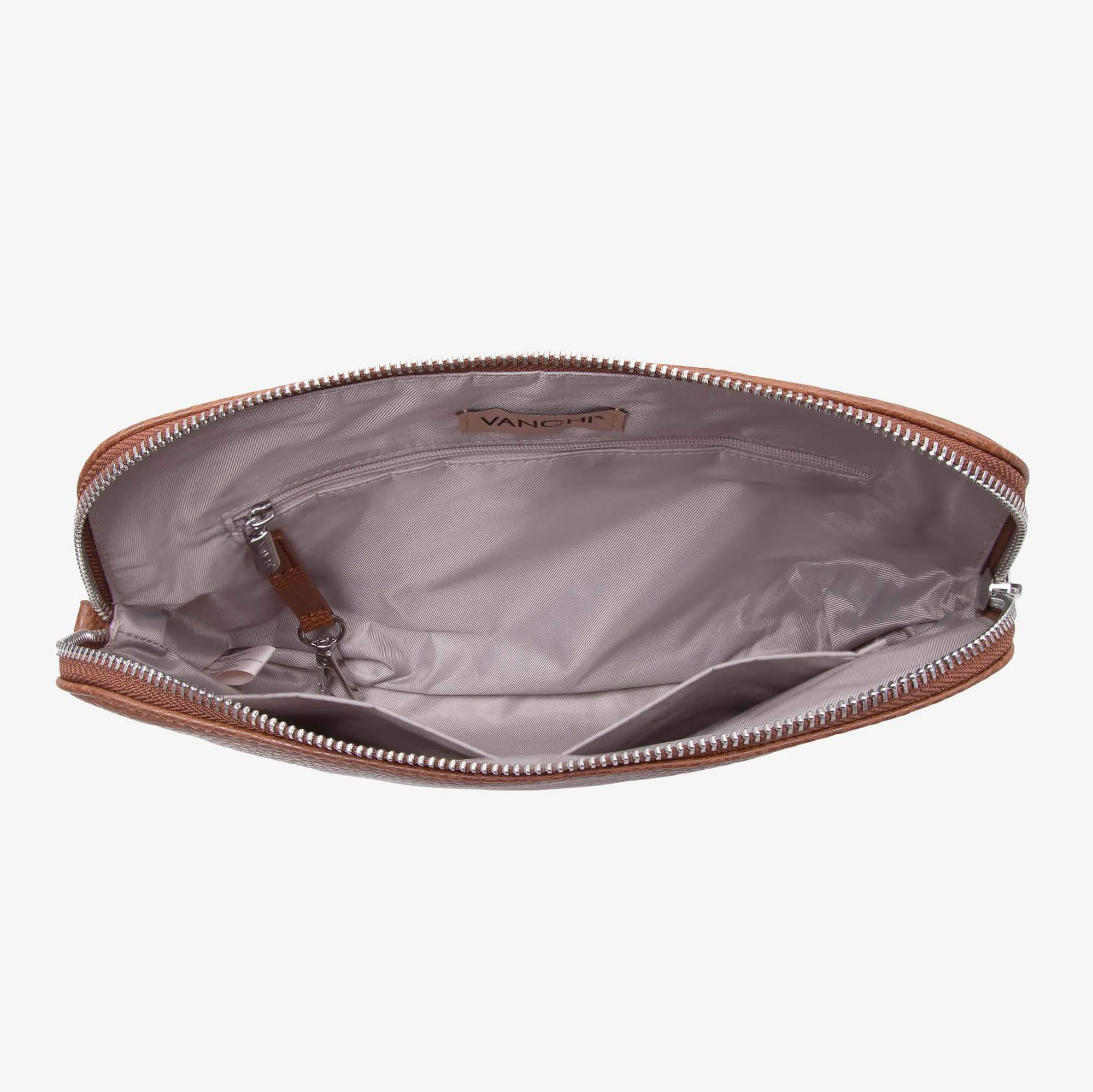 Changing Pouch/ Nappy Clutch - Pebbled Tan