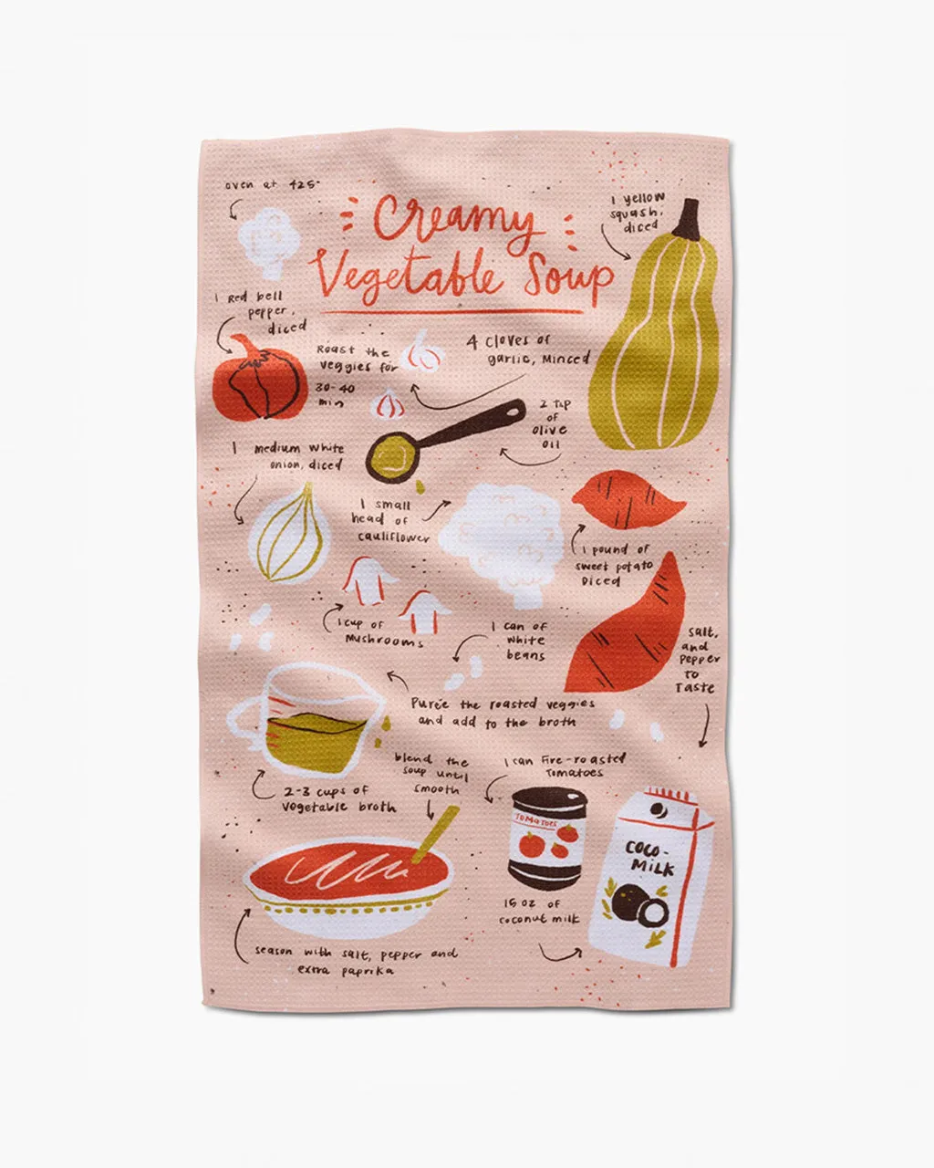 Creamy Veggie Soup Tea Towel