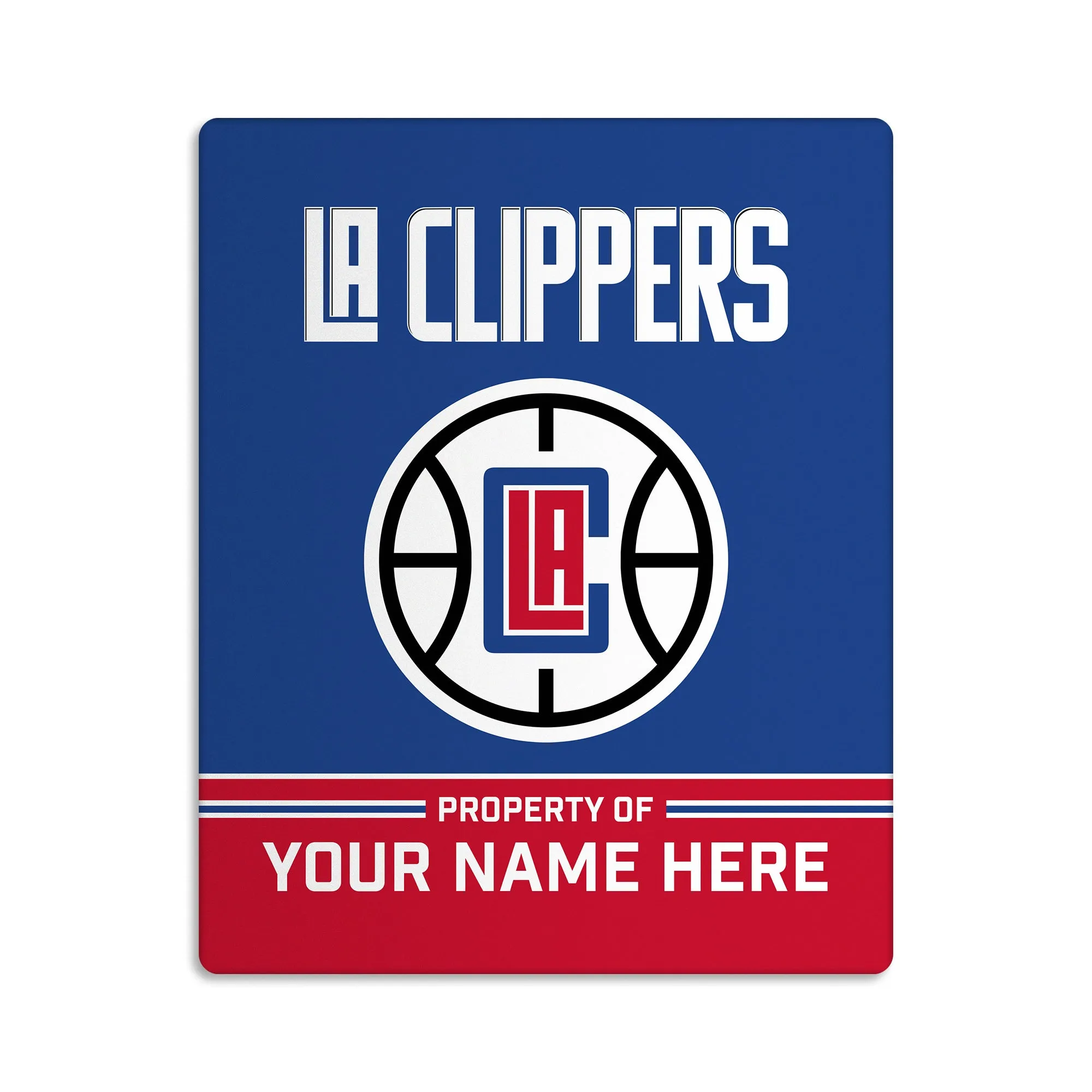 Custom Los Angeles Clippers "Property of" Door Sign - 8"x10"