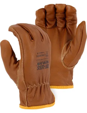 Cut-Less Goatskin with Kevlar, Arc, Oil & Water-Resistant Drivers Gloves, A4 - 12 Pairs