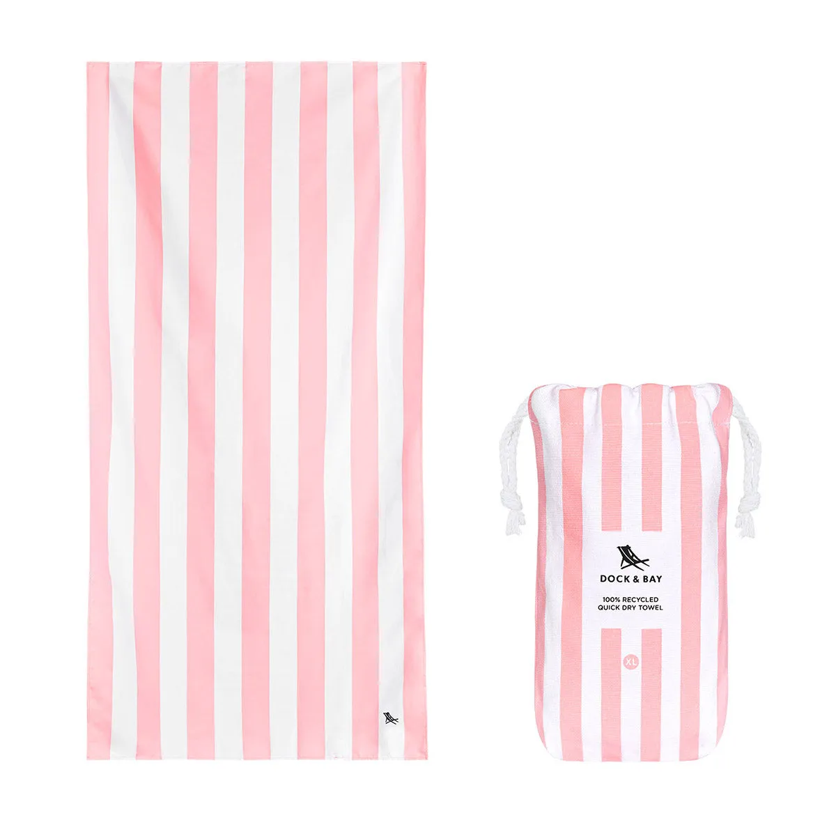 Dock & Bay Beach Towel Cabana Light Collection XL - Malibu Pink