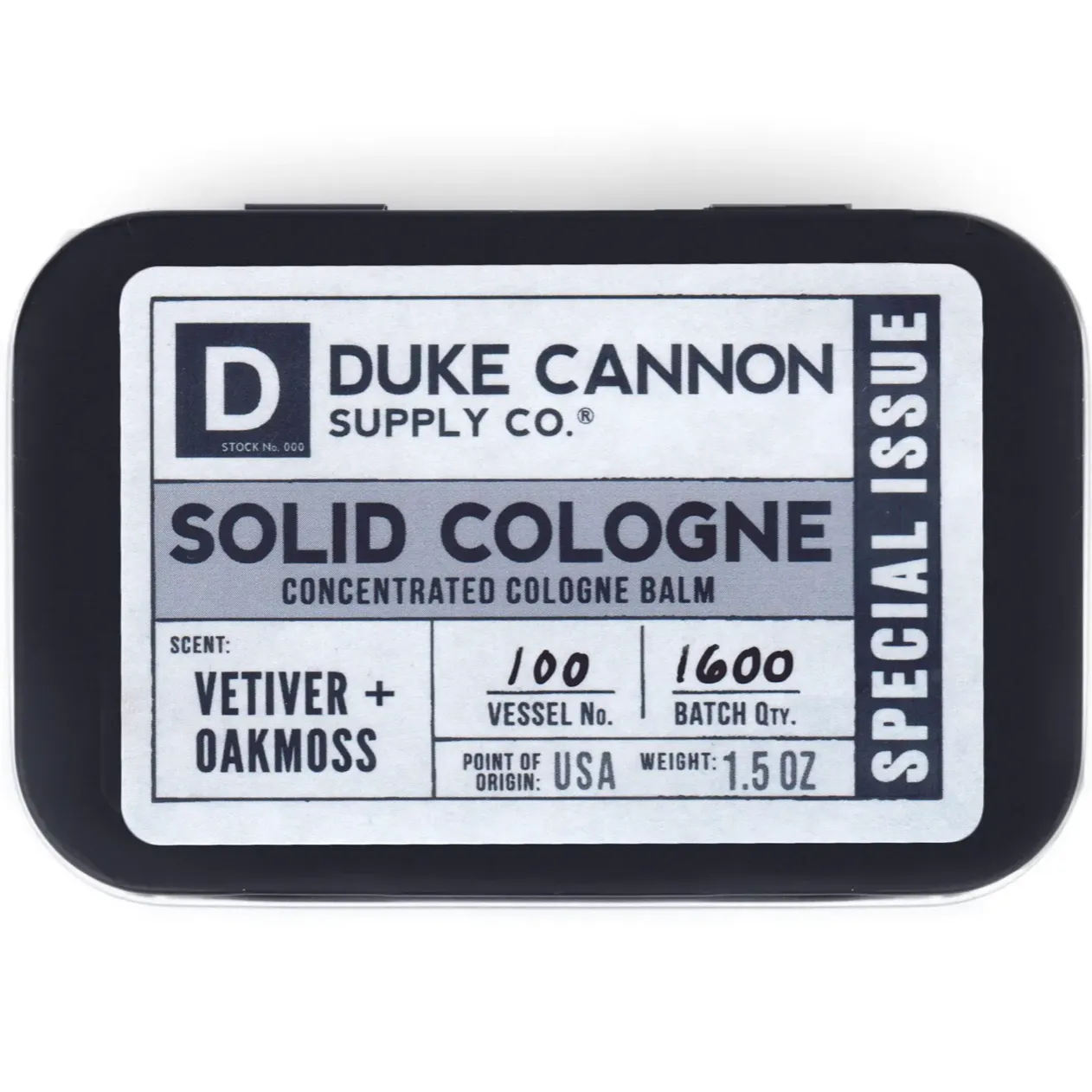 Duke Cannon Solid Cologne - Vetiver   Oak Moss