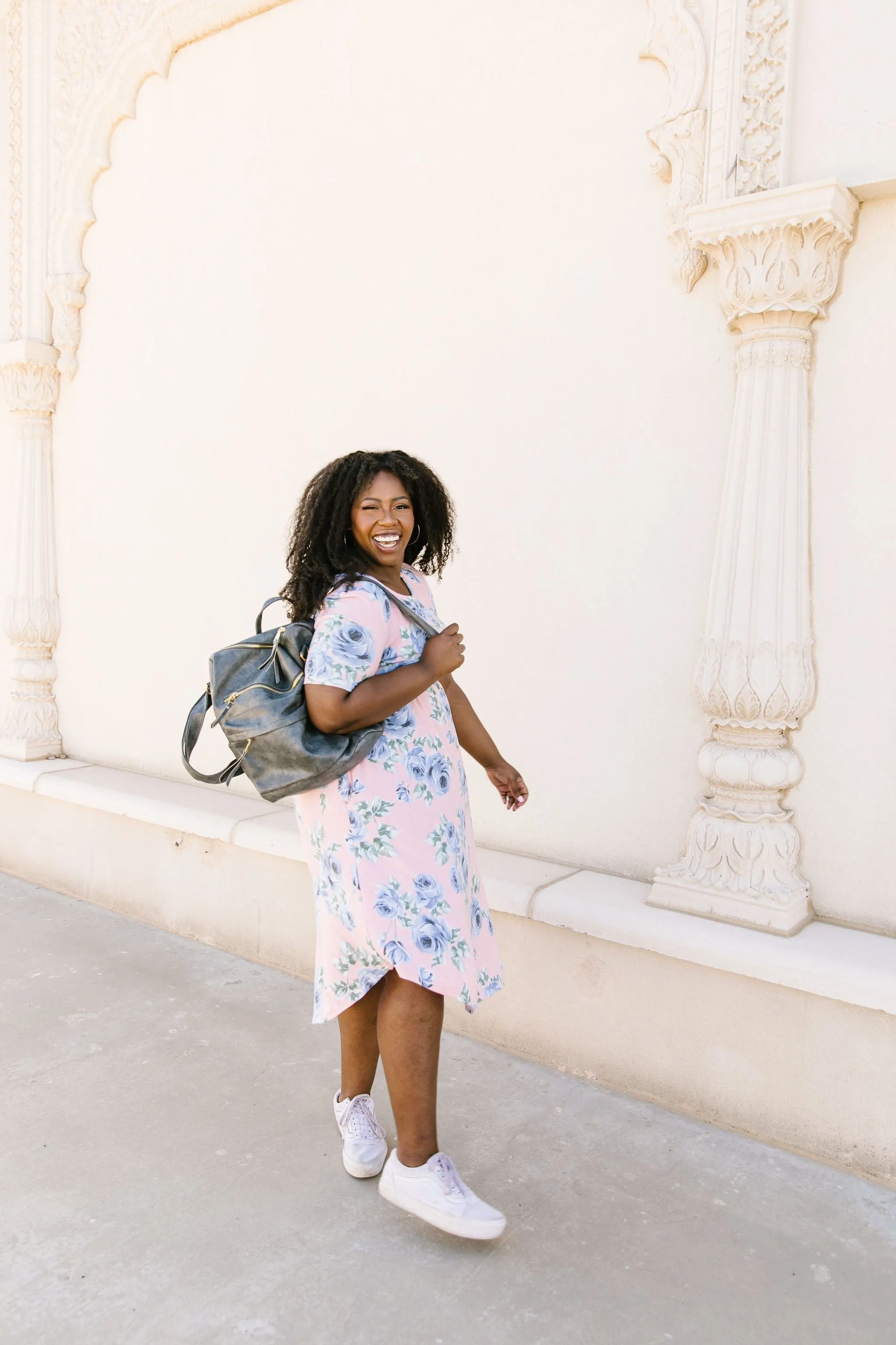 Feminine Floral Dress in Pink