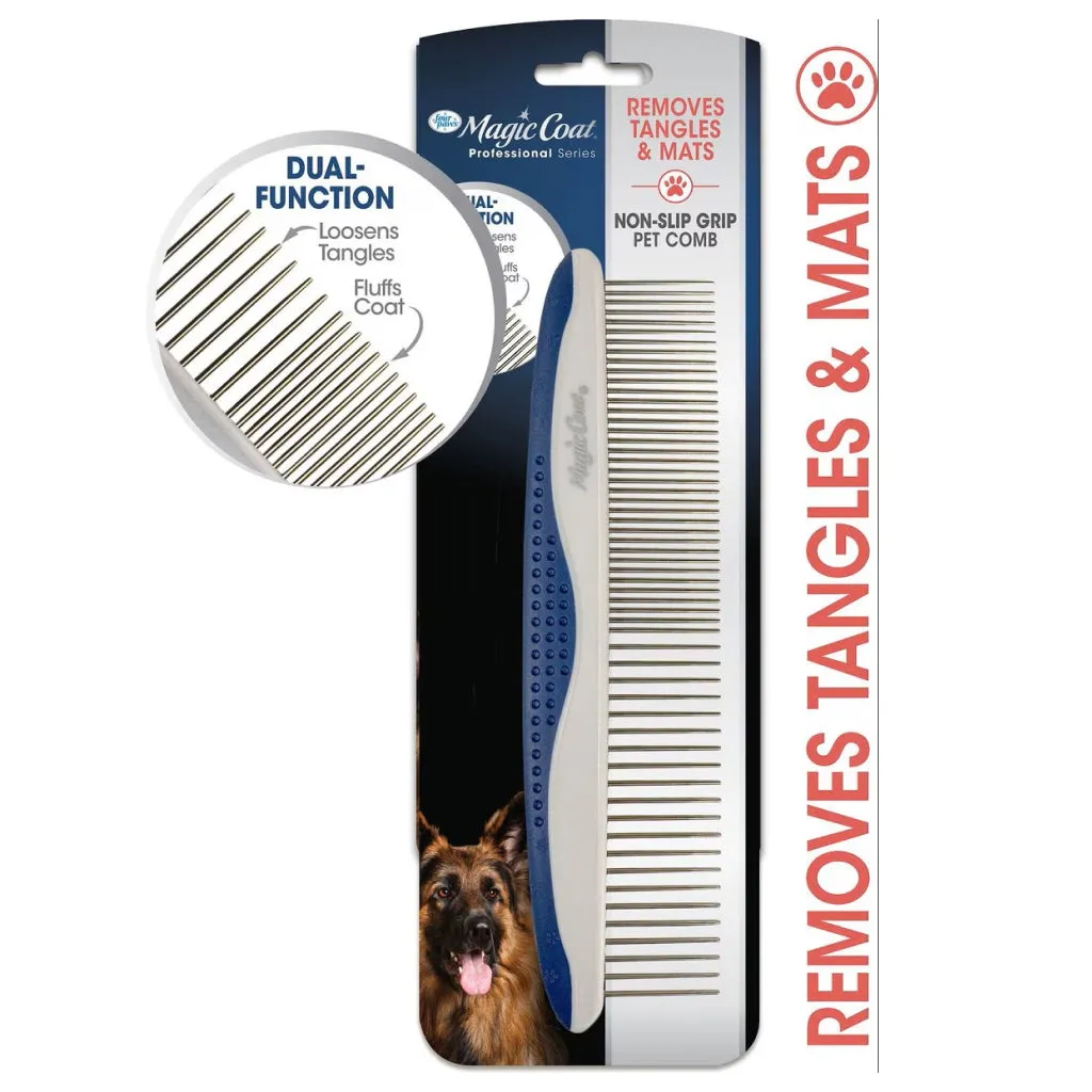 Four Paws Magic Coat Professional Series Non-Slip Grip Comb For Pets