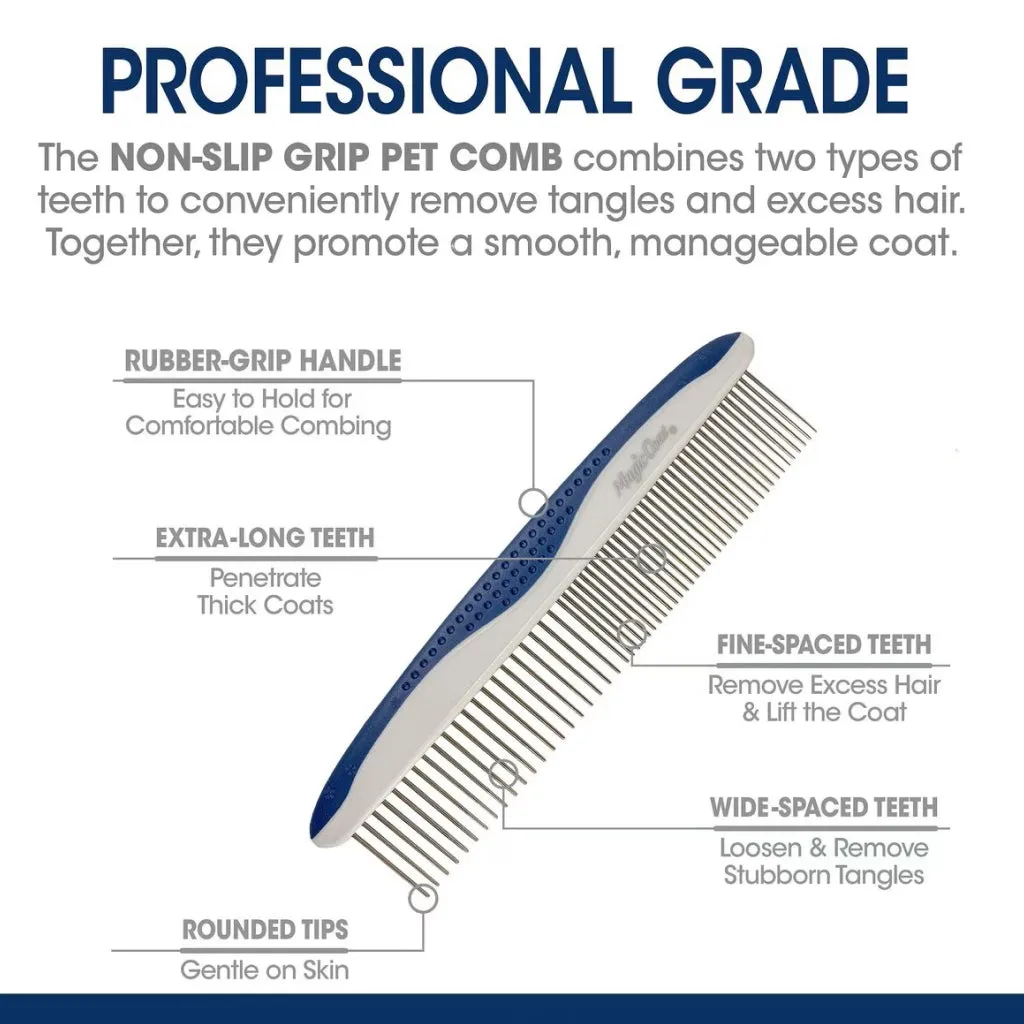 Four Paws Magic Coat Professional Series Non-Slip Grip Comb For Pets