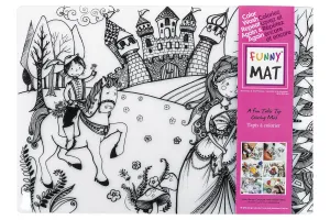 Funny MAT A Fun Table Top Coloring Mats - Princess (Transparent, Single)