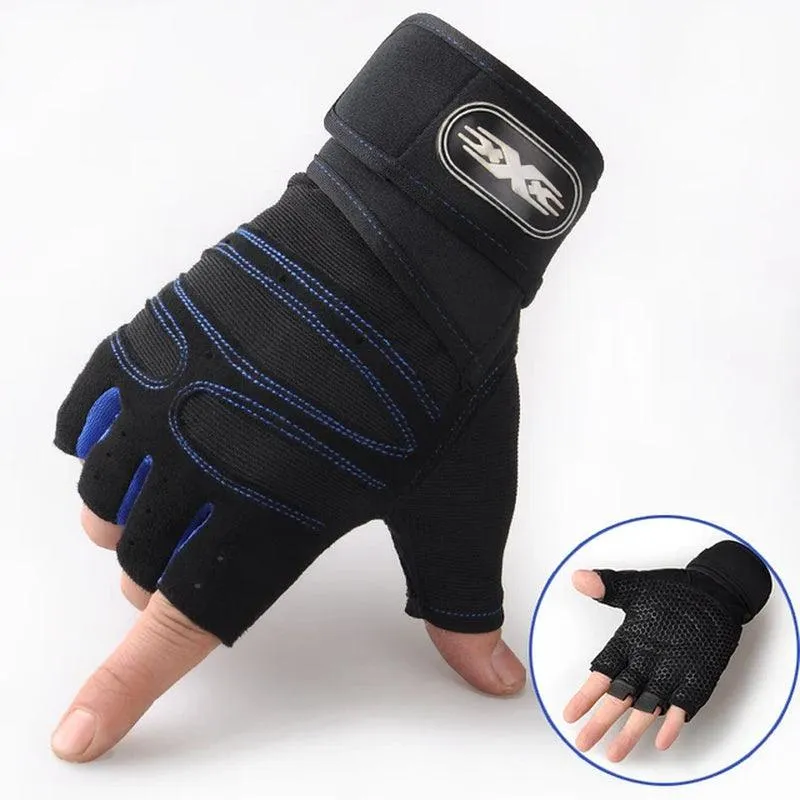 Gym Gloves for Men and Women: Fitness Weight Lifting Wristband Gloves for Bodybuilding, Training, and Cycling