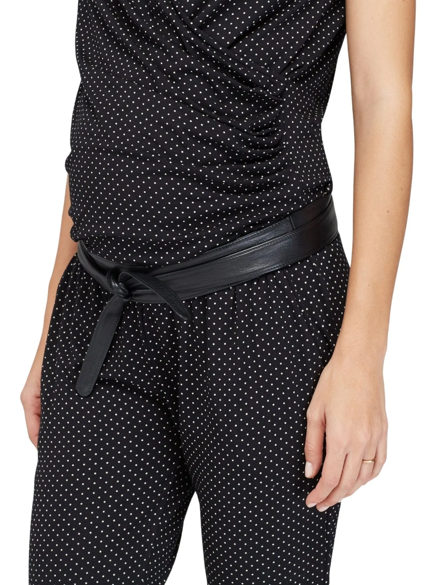 Helene Maternity Jumpsuit - Polka Dot