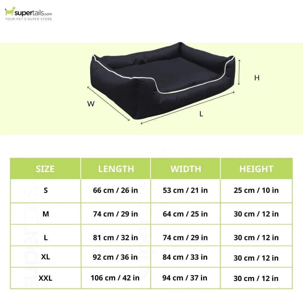 Hiputee Ultra Soft Rectangular Reversible Fleece/Velvet Bed for Dogs and Cats (Black)