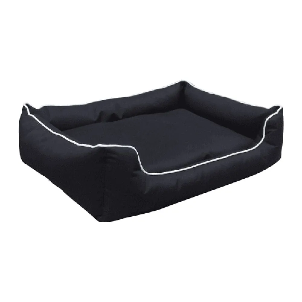 Hiputee Ultra Soft Rectangular Reversible Fleece/Velvet Bed for Dogs and Cats (Black)