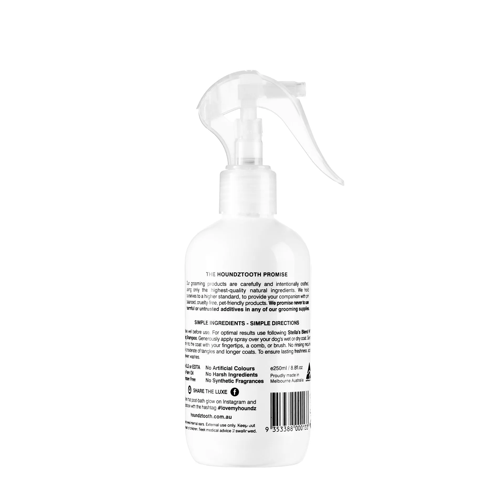 Houndztooth Stellas Blend No.2 Goat Milk Conditioning and Deodoriser Spray 250ml