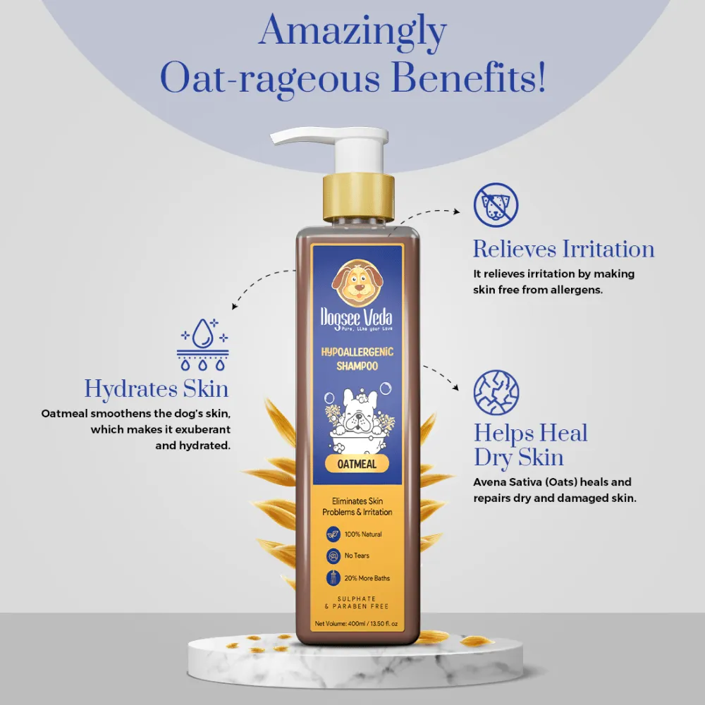 Hypoallergenic Oatmeal Shampoo for Dogs (400ml) (Limited Shelf Life)