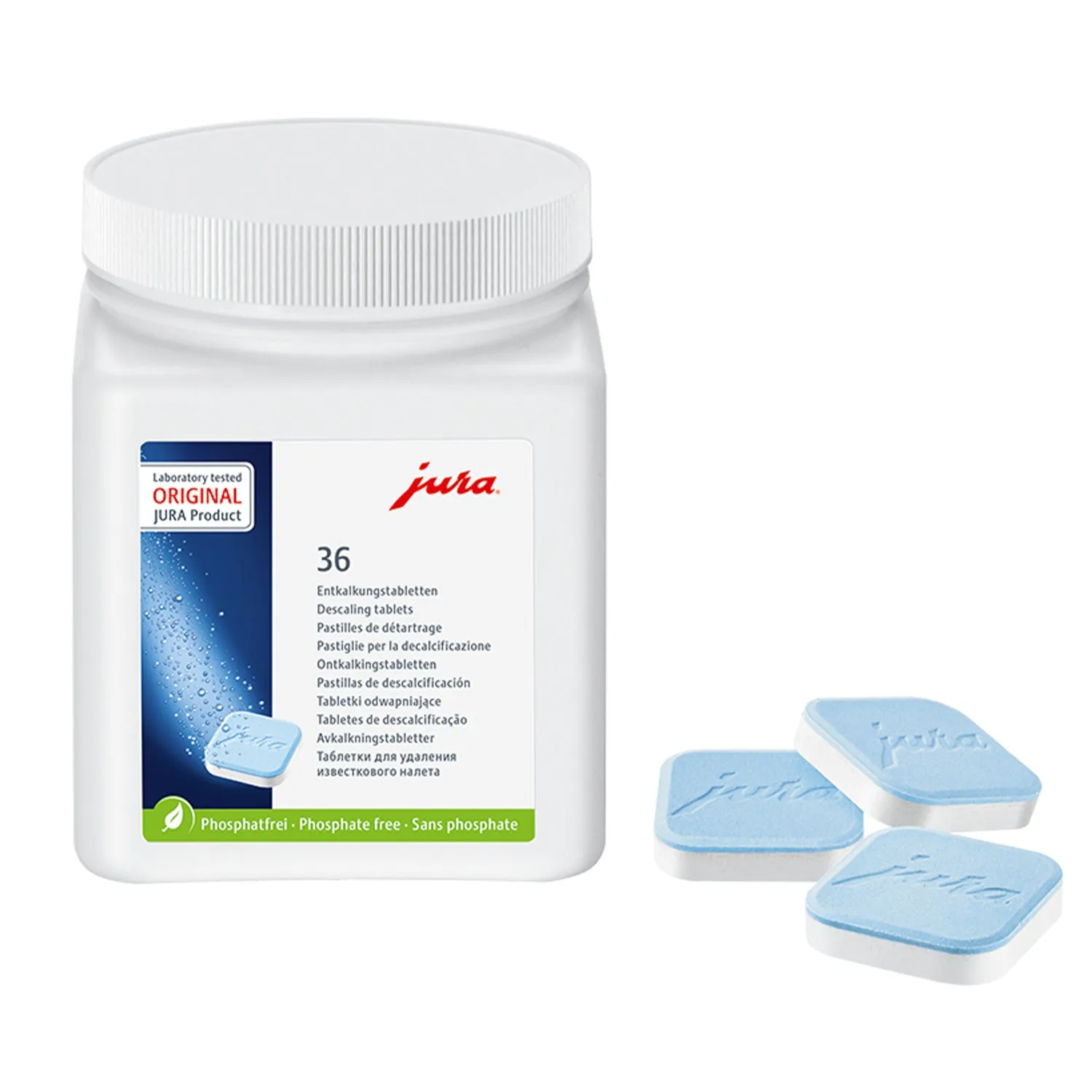 Jura 3 Phase Cleaning Descaling Tablets, 36 Pack