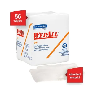 KC WypAll® XL40 White Disposable Wipes in a Box (#05701) - Case of 1008