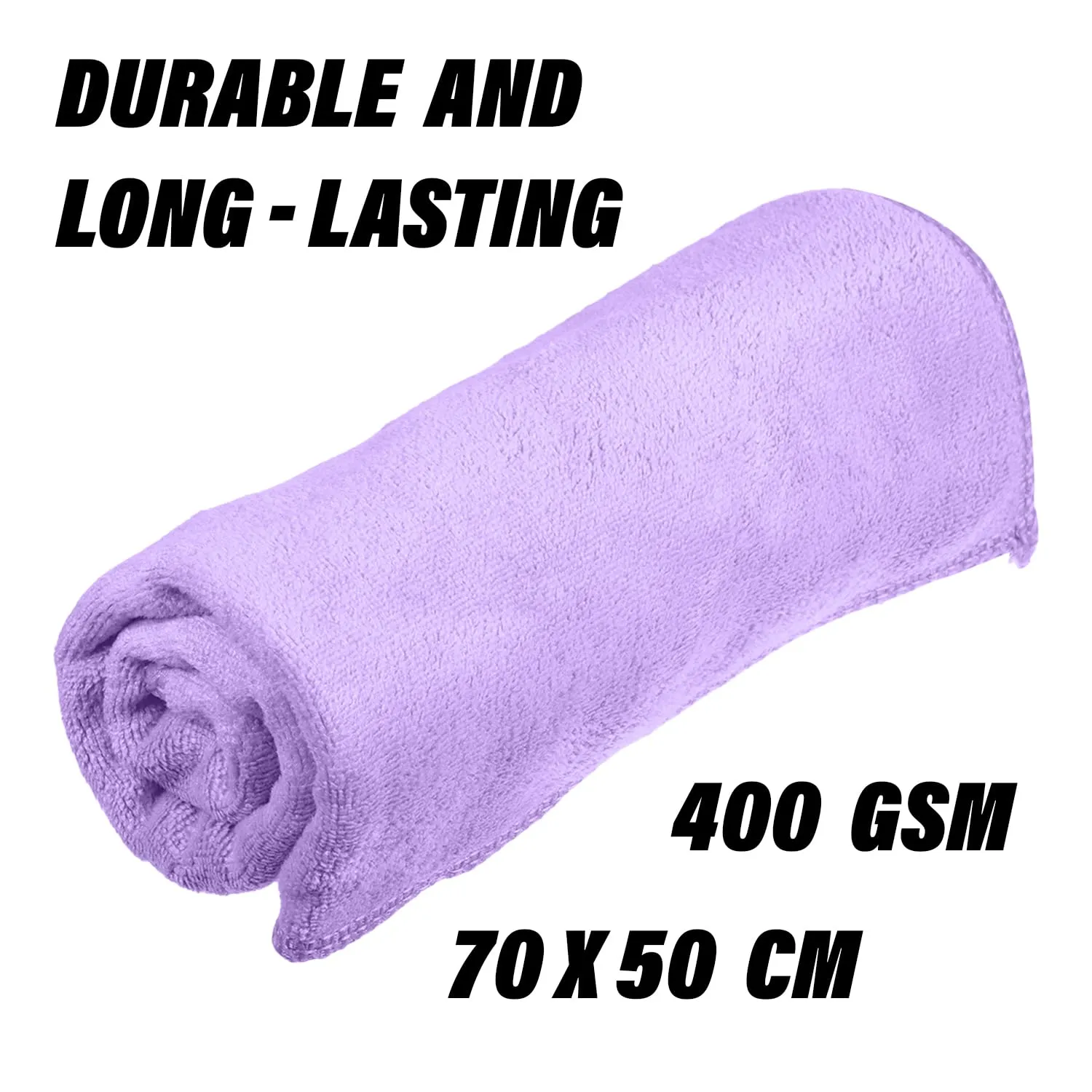 Kuber Industries Cleaning Towel | Reusable Cleaning Cloths for Kitchen | Duster Towel for Home Cleaning | 400 GSM Cleaning Cloth Towel for Car | Bike | 50x70 | Pack of 2 | Purple