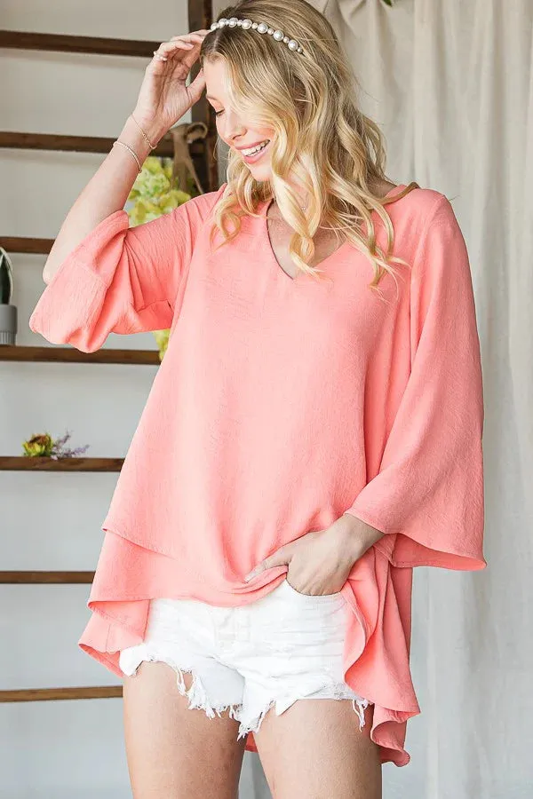 Let Me Adore You Blouse - Peach