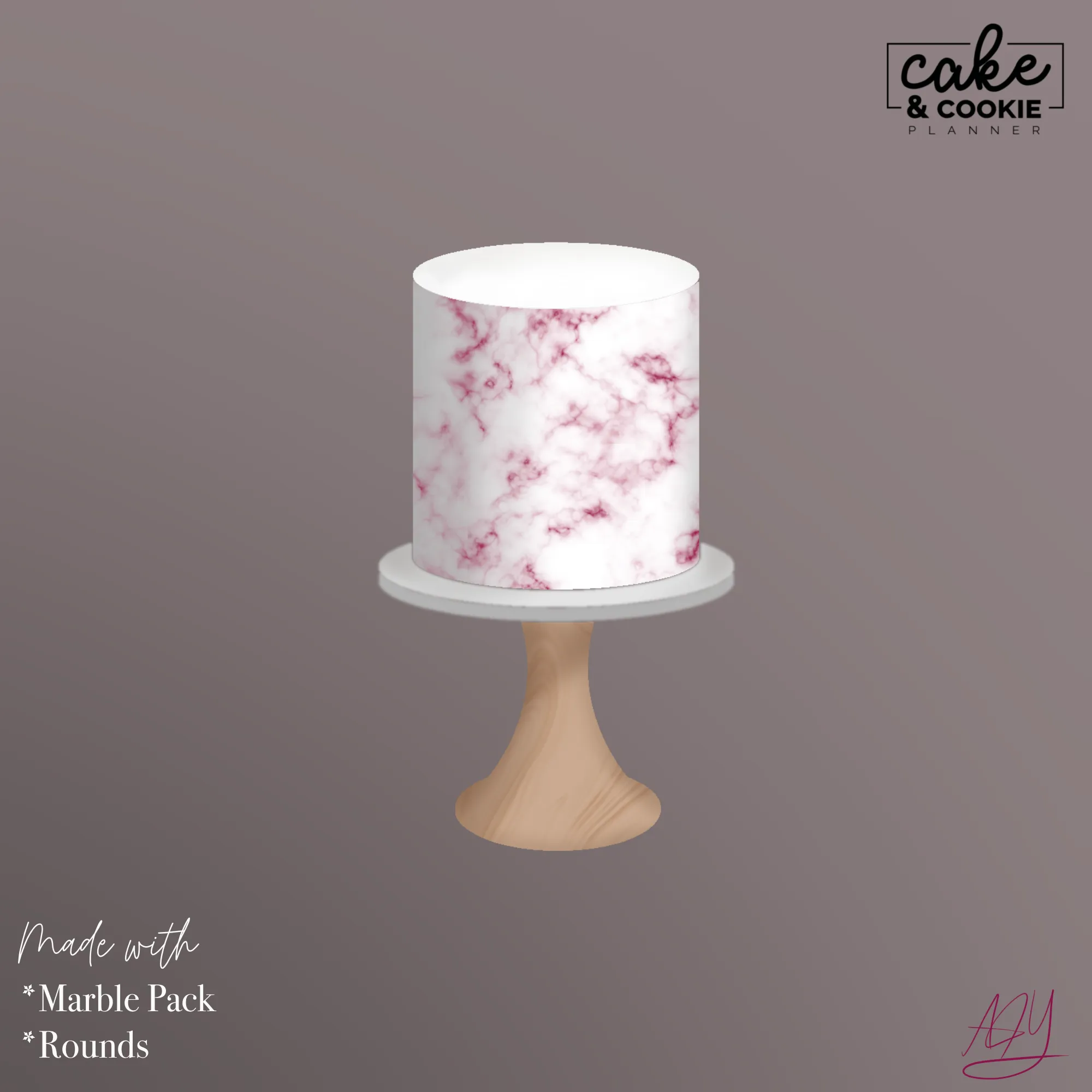 Marble Brushes & Stamps Procreate Pack - Digital Cake Sketching