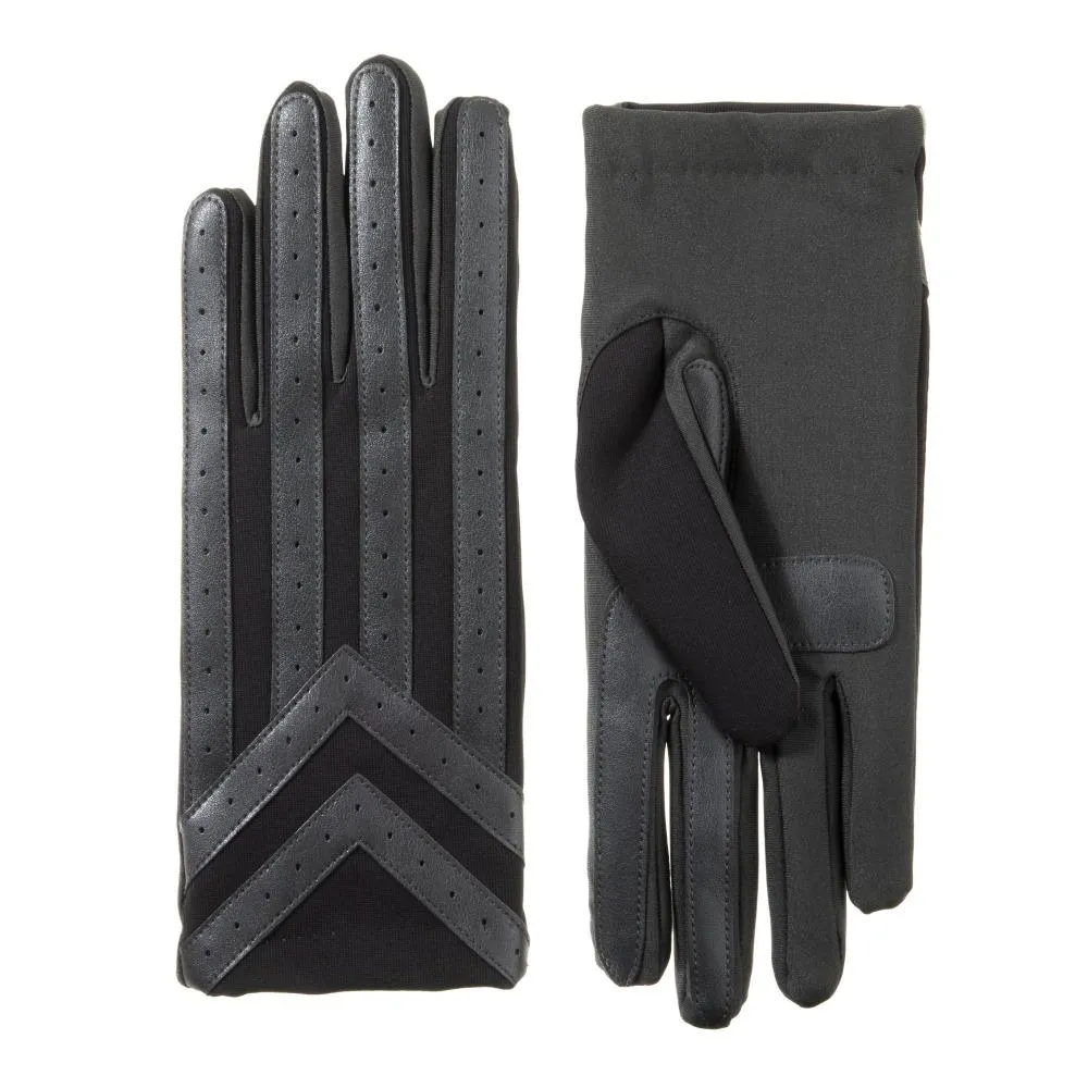 Men’s Isotoner Spandex Applique Chevron Gloves