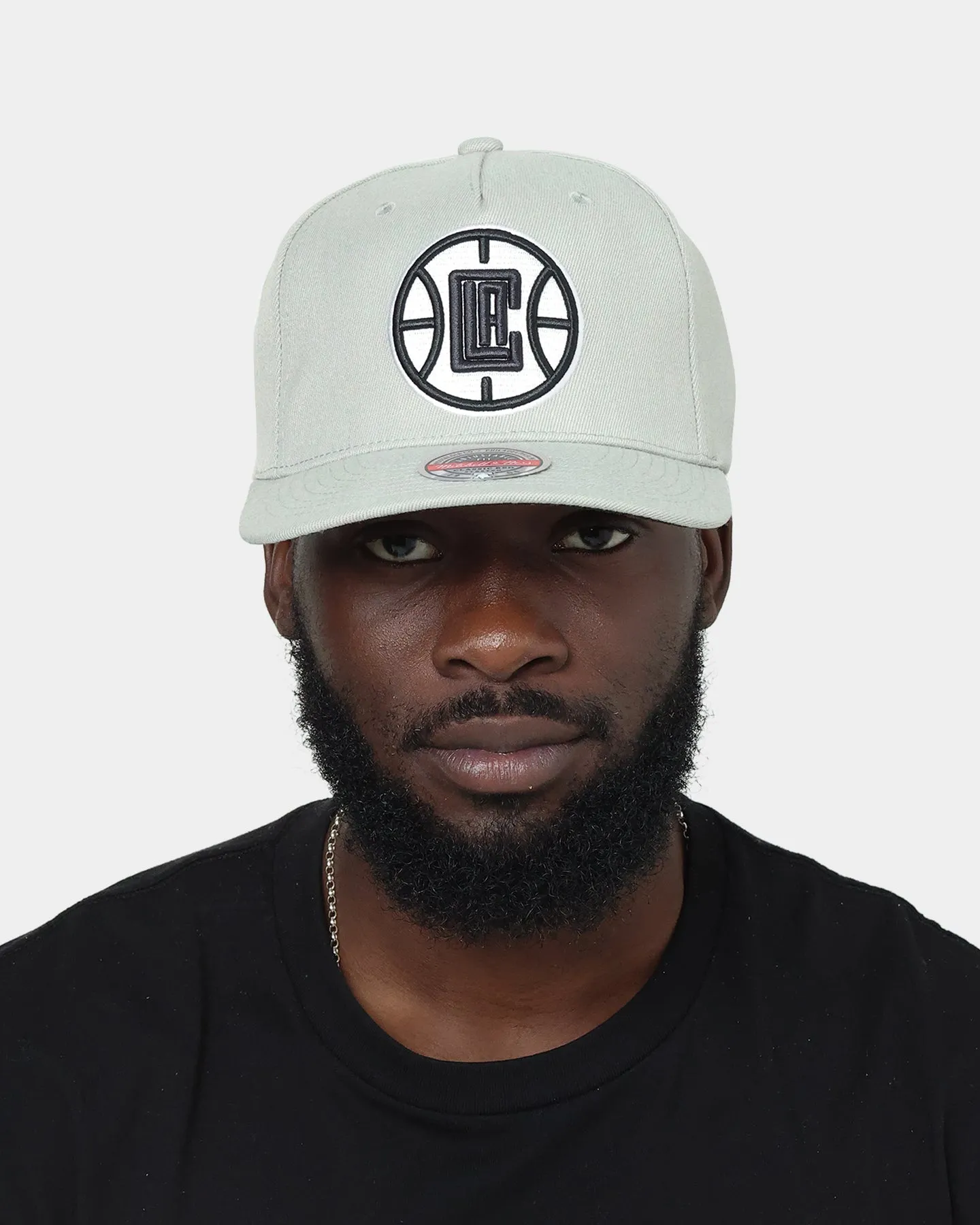 Mitchell & Ness Los Angeles Clippers 'Greytones' Classic Red Snapback Grey