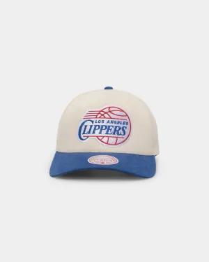 Mitchell & Ness Los Angeles Clippers Pro Crown Snapback Off White/Royal