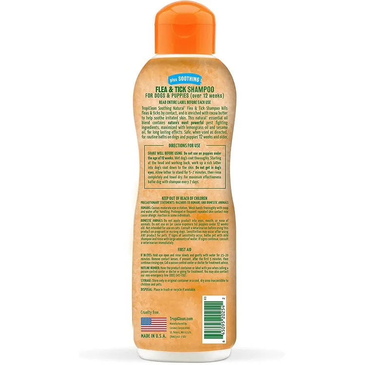 Natural Flea & Tick Shampoo plus Soothing, 20 oz.