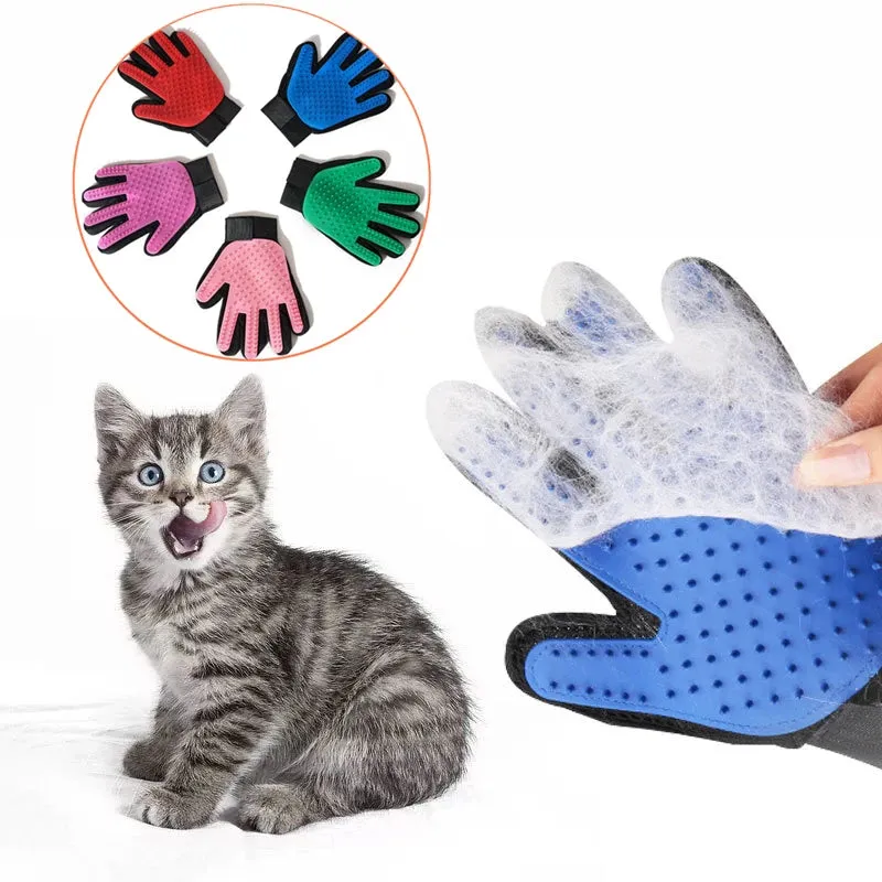 Pet Glove Cat Grooming   Hair Deshedding Brush Dog Comb for Bath  Remover Clean Massage  For Animal