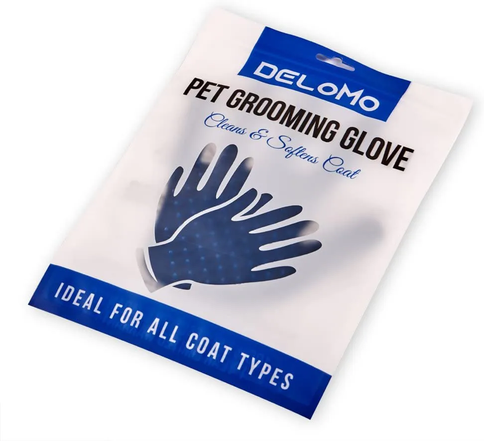 Pet Hair Remover Glove - Gentle Pet Grooming Glove Brush - Deshedding Glove - Massage Mitt with Enhanced Five Finger Design - Perfect for Dogs & Cats with Long & Short Fur - 1 Pack (Right-Hand)