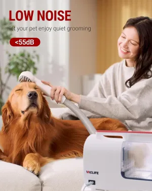 Pet Hair Vacuum and Dog Grooming Kit