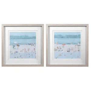 Sea Glass Sandbar Framed Prints, Set/2