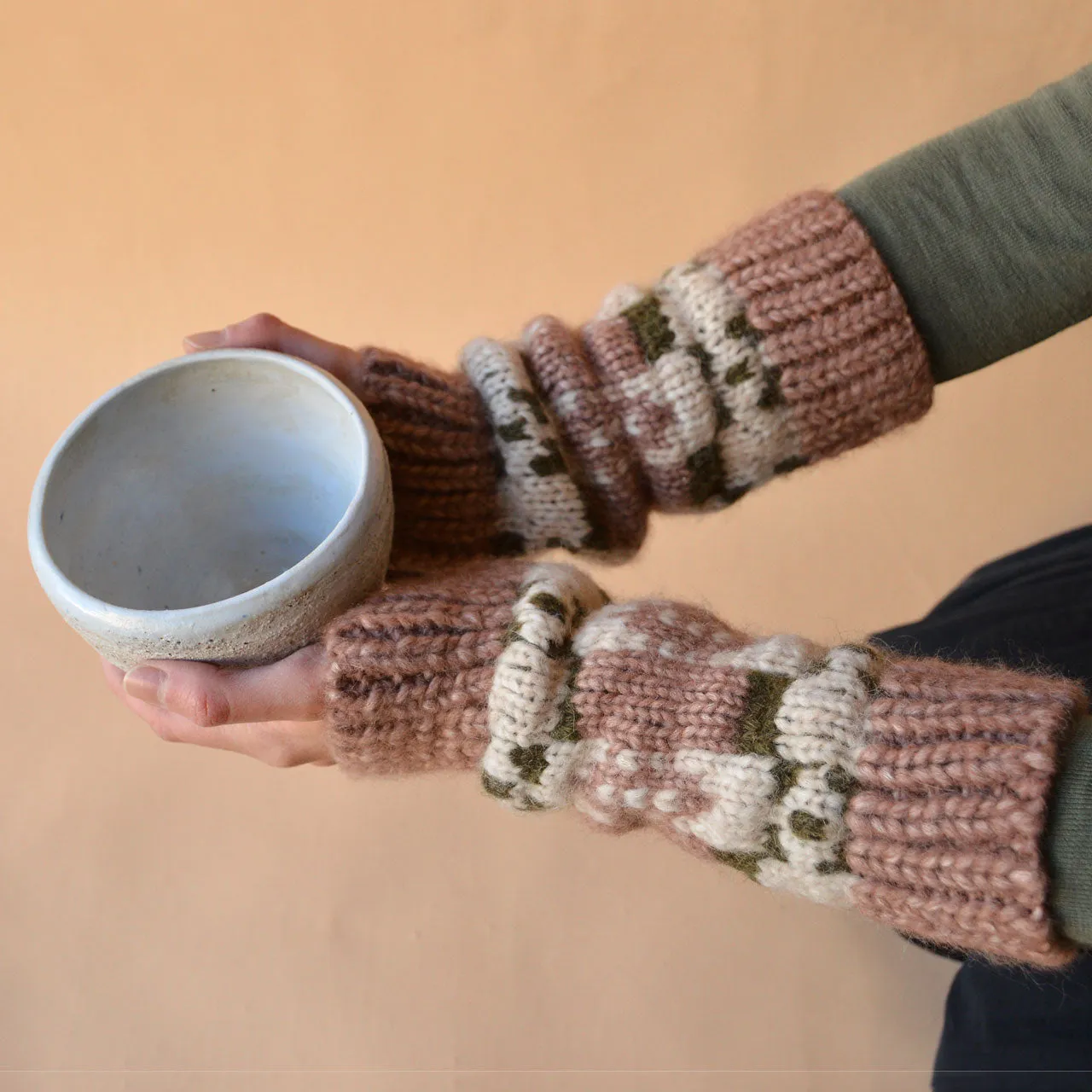 Sglefrio Arm Warmers - Alpaca/Cotton/Merino (Adults) *Last One!