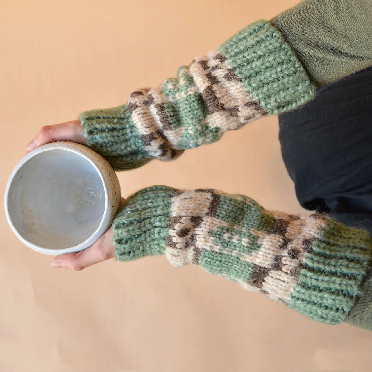 Sglefrio Arm Warmers - Alpaca/Cotton/Merino (Adults) *Last One!