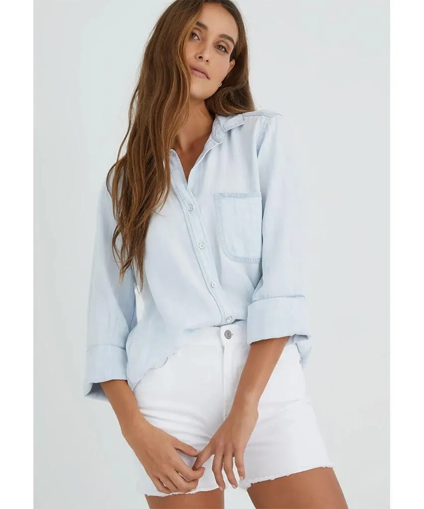 Shirt Tail Button Down Desert Sky Wash