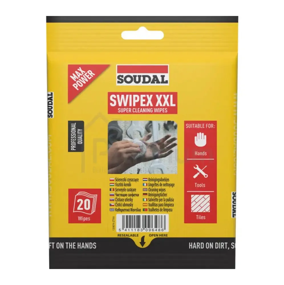 Soudal SWIPEX Heavy Duty Hand Wipes