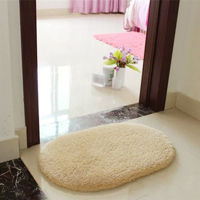 Super Magic Slip-Resistant Pad Soft Room Oval Carpet Floor Tapis Salon Mats 40*60CM