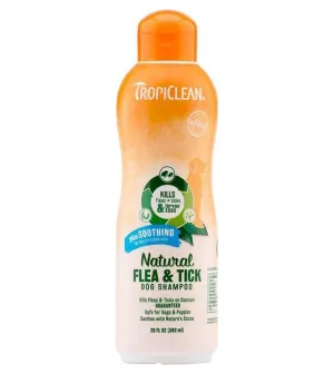 TropiClean Natural Flea & Tick Plus Soothing Dog Shampoo