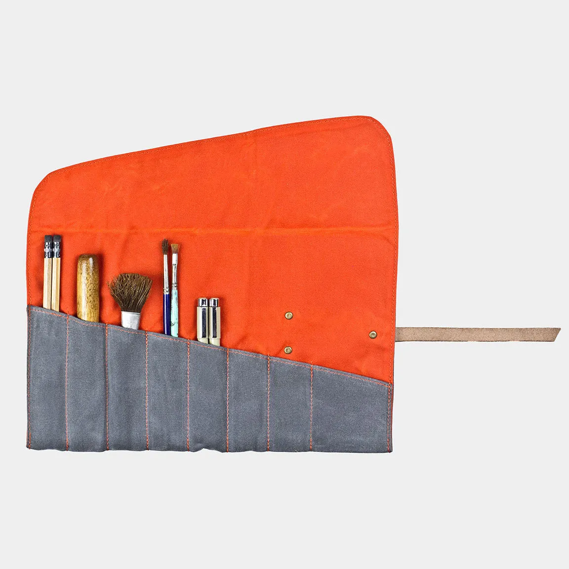 Waxed Canvas Pencil Roll Up