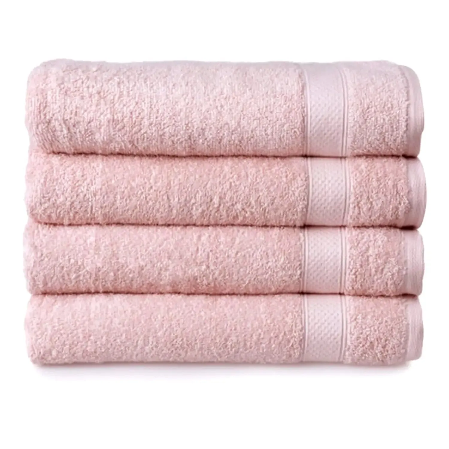 Welhome 4 Bath Towels Set Soft Quick Dry 100% Cotton Weight 434gsm