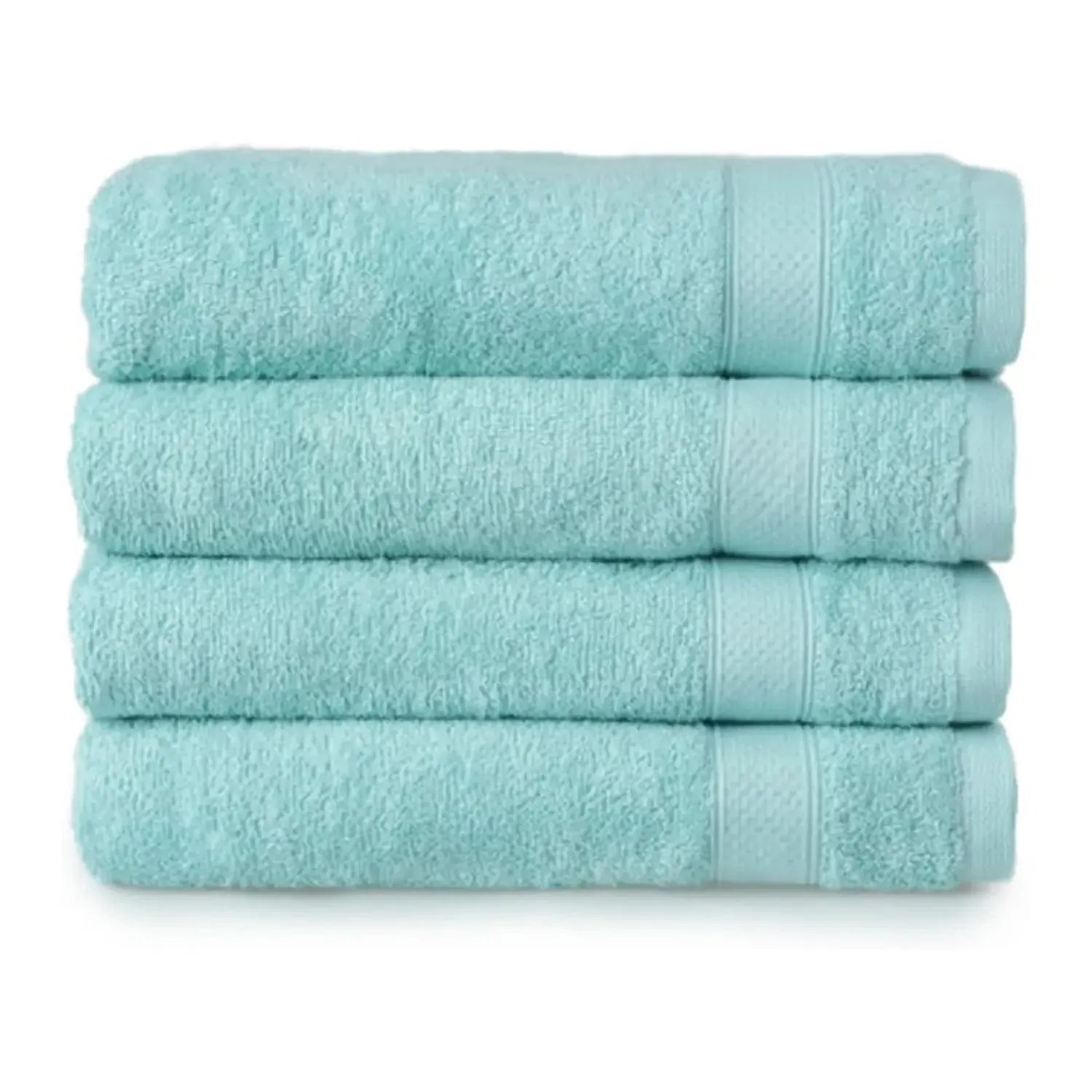 Welhome 4 Bath Towels Set Soft Quick Dry 100% Cotton Weight 434gsm